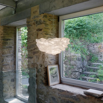 Pendellampa Molnformad | Skulptural Design i Rostfritt Stål | Varmvitt LED-ljus | 40–80 cm