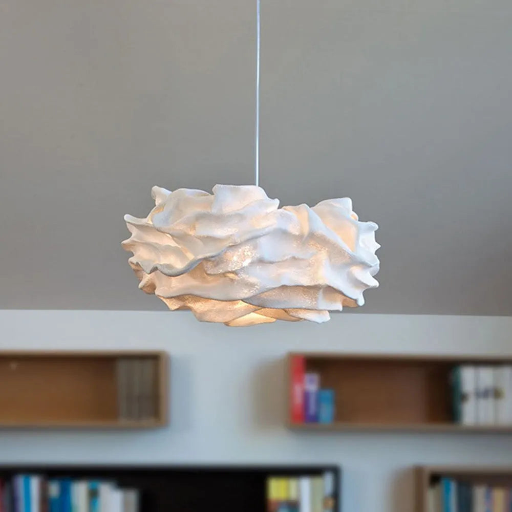 Pendellampa Molnformad | Skulptural Design i Rostfritt Stål | Varmvitt LED-ljus | 40–80 cm