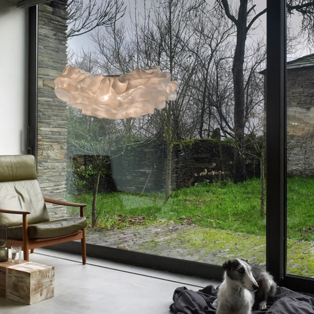 Pendellampa Molnformad | Skulptural Design i Rostfritt Stål | Varmvitt LED-ljus | 40–80 cm