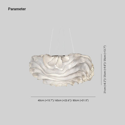 Pendellampa Molnformad | Skulptural Design i Rostfritt Stål | Varmvitt LED-ljus | 40–80 cm
