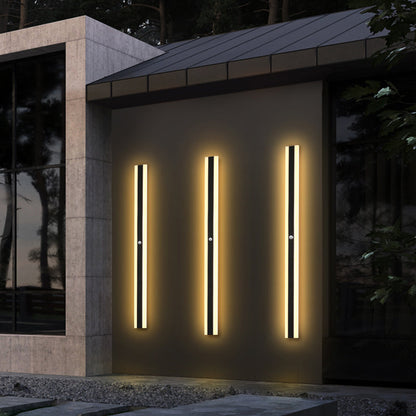 Außenwandleuchte Linear LED | IP65 aus Metall und Acryl | Mit oder Ohne Sensor | 30–200 cm