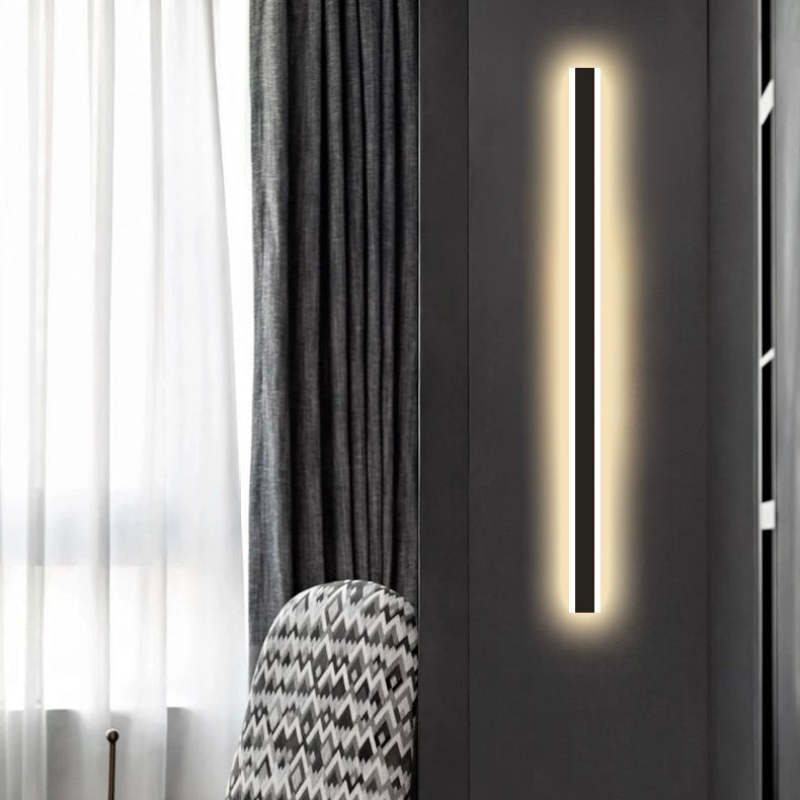 Außenwandleuchte Linear LED | IP65 aus Metall und Acryl | Mit oder Ohne Sensor | 30–200 cm