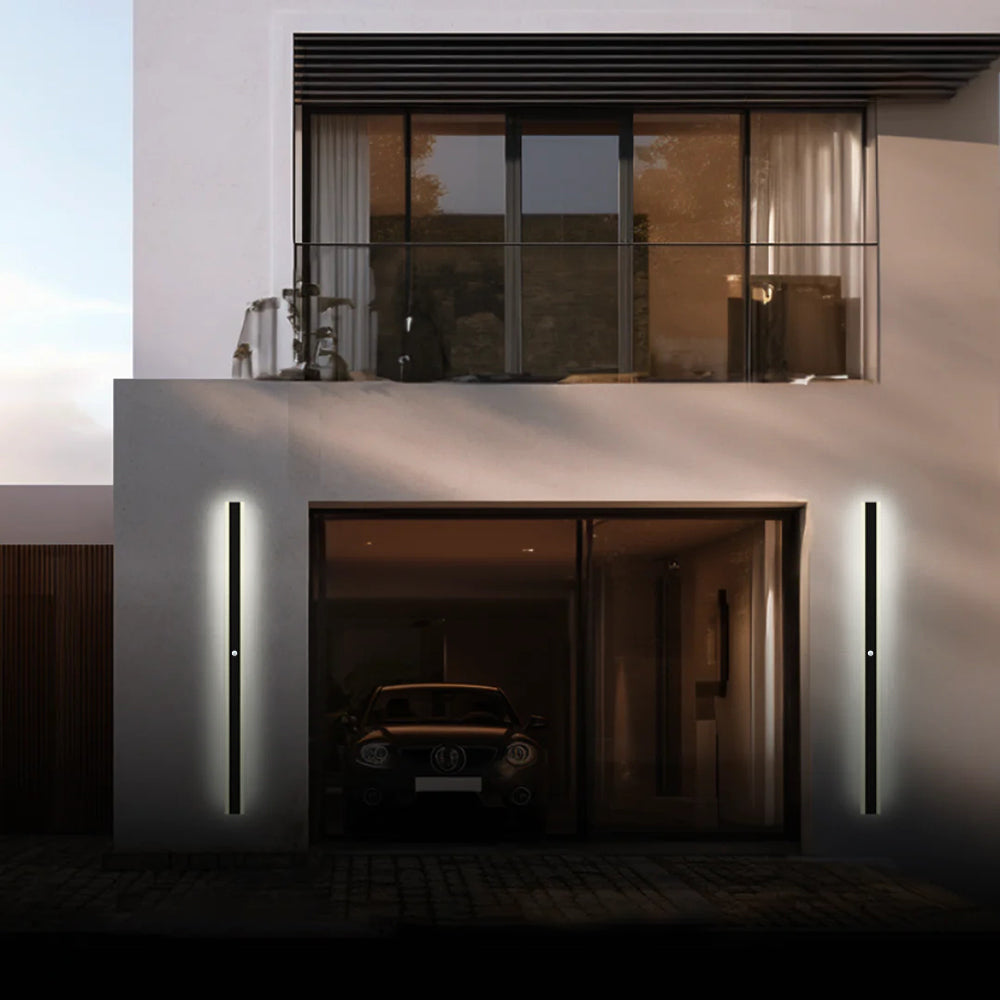 Außenwandleuchte Linear LED | IP65 aus Metall und Acryl | Mit oder Ohne Sensor | 30–200 cm