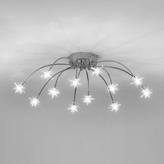 Taklampa Vardagsrum | Glaskulor i Svart, Guld eller Krom | Varmvitt LED | 12–28 Ljuskällor