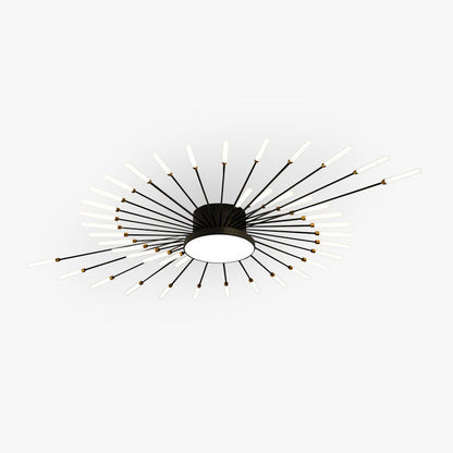 Taklampa i metall med fyrverkeridesign | LED 18–42 W | svart eller guld | dimbar version finns