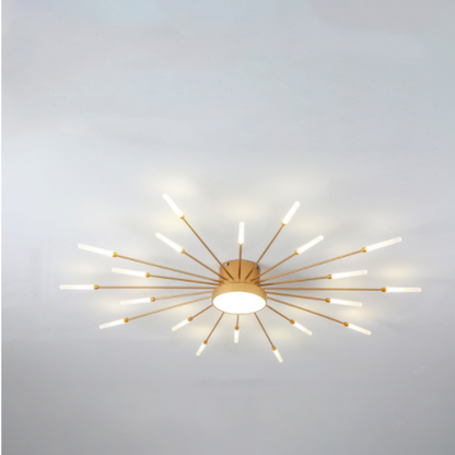 Taklampa i metall med fyrverkeridesign | LED 18–42 W | svart eller guld | dimbar version finns