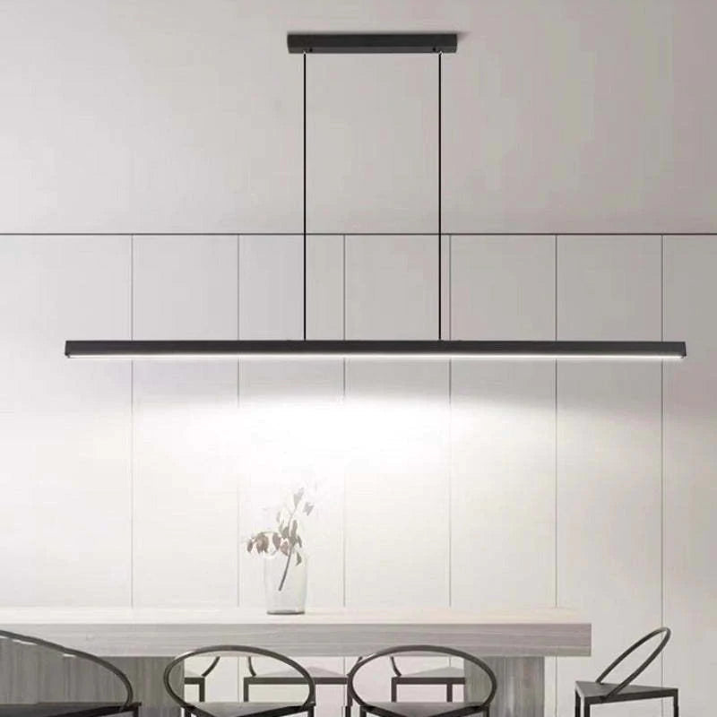 Pendellampa Matbord | Linjär LED i Svart eller Kopparbrun | Dimbar Version | 80–150 cm