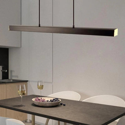 Pendellampa Matbord | Linjär LED i Svart eller Kopparbrun | Dimbar Version | 80–150 cm