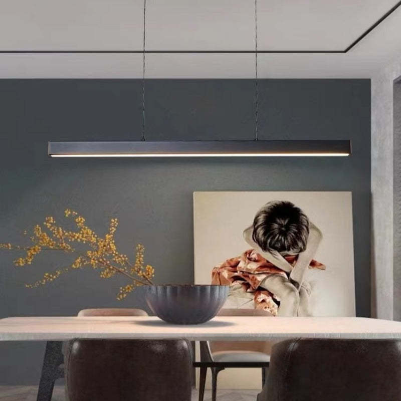 Pendellampa Matbord | Linjär LED i Svart eller Kopparbrun | Dimbar Version | 80–150 cm