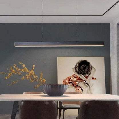 Pendellampa Matbord | Linjär LED i Svart eller Kopparbrun | Dimbar Version | 80–150 cm