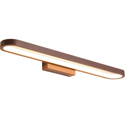Vägglampa spegellampa i aluminium | svart eller kaffebrun | 40, 60 eller 80 cm | varmvit eller vit