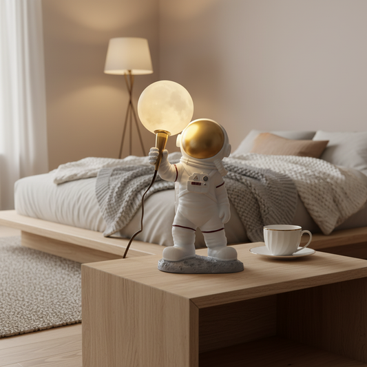 Astronaut LED Bordslampa – Kreativ Bordslampa För Barnrum Med Varm Belysning - 1