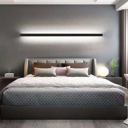 Vägglampa Sovrum | Linjär LED i Guld, Svart eller Vit | Metall och Akryl | 60–120 cm