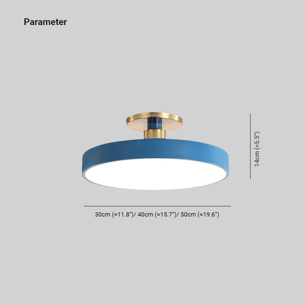 Taklampa LED Rund Plafond i Metall | 6 Färger | Ø 30–49,8 cm | Dimbar eller 3 Ljusfärger