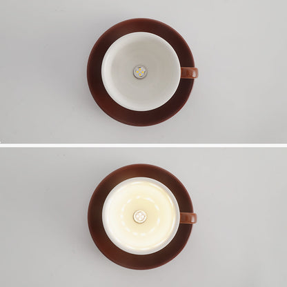 Deckenleuchte Keramik | Kaffeetassenform in 12 Farben | Aufbauleuchte mit LED | Wohnzimmer und Schlafzimmer