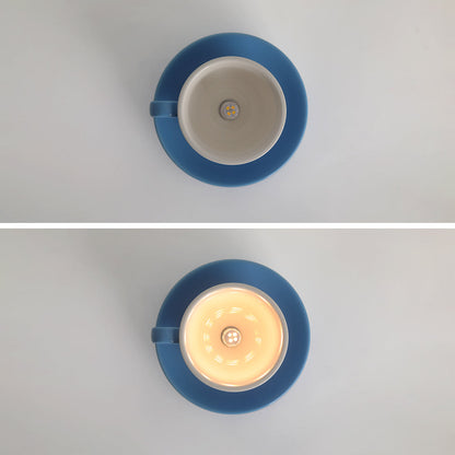 Deckenleuchte Keramik | Kaffeetassenform in 12 Farben | Aufbauleuchte mit LED | Wohnzimmer und Schlafzimmer