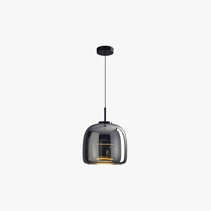 Pendelleuchte aus rauchgrauem Glas | Minimalistisches Design | 1 oder 3 Leuchten | Warmweiß, Weiß oder Dimmbar LED
