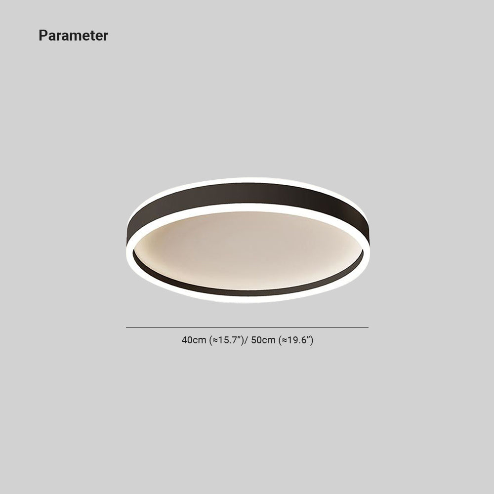 Deckenleuchte LED Rund aus Metall und Acryl | Schwarz oder Weiß | Ø 40,6 oder 49,5 cm | Dimmbar oder 3 Lichtfarben