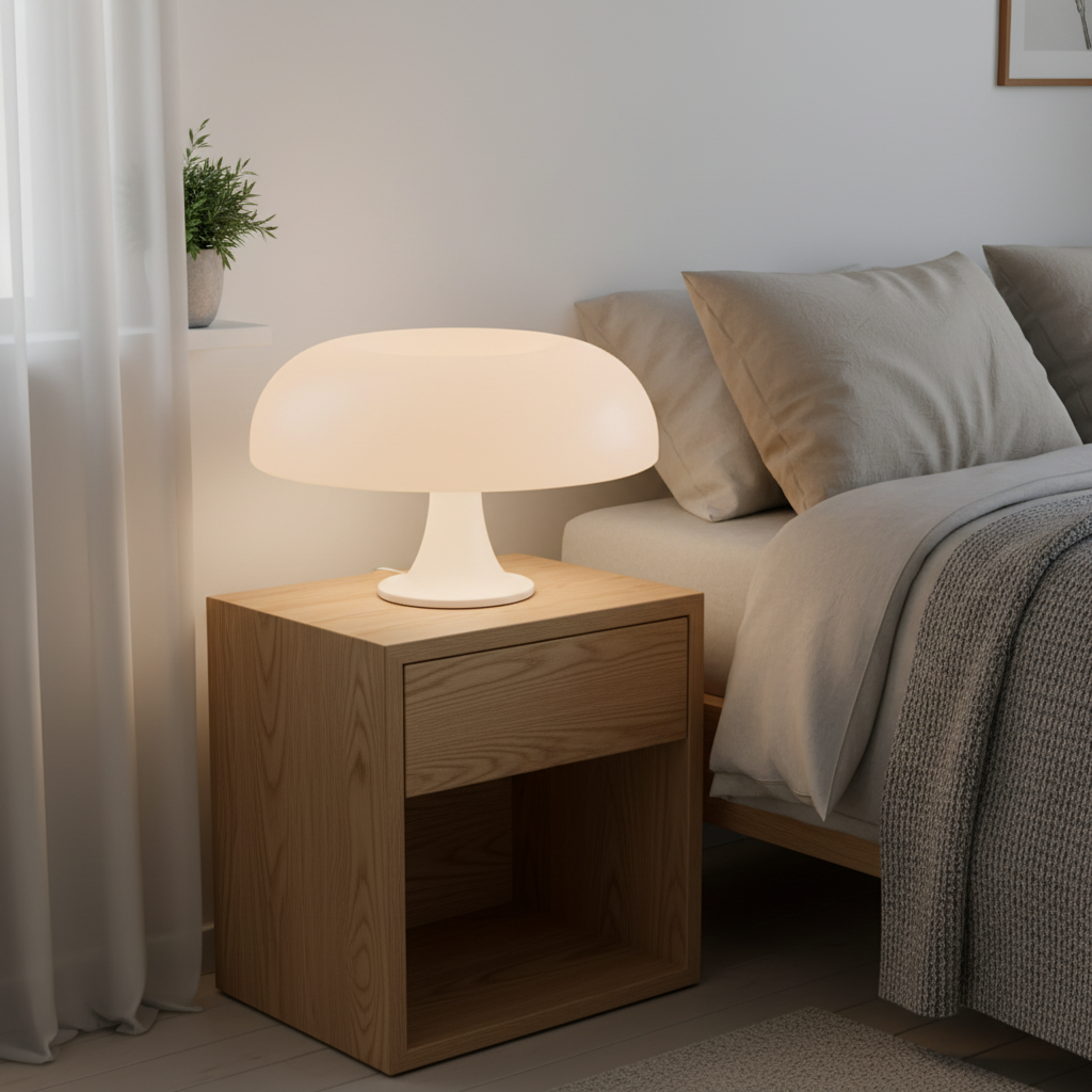 Bauhaus LED Bordslampa – Stilren Design, Varm Ljusstämning, Inomhus 0