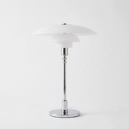 Bordslampa i Glas & Metall | Tre Skärmar | Dansk Designinspiration