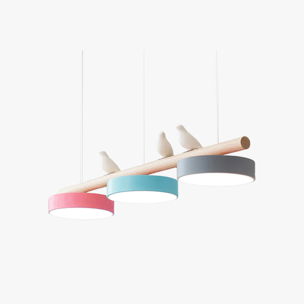 Pendelleuchte mit Vogel LED | Verstellbarer Vogel in 6 Farben | Warmweiß oder Dimmbar | Weißes oder Schwarzes Kabel