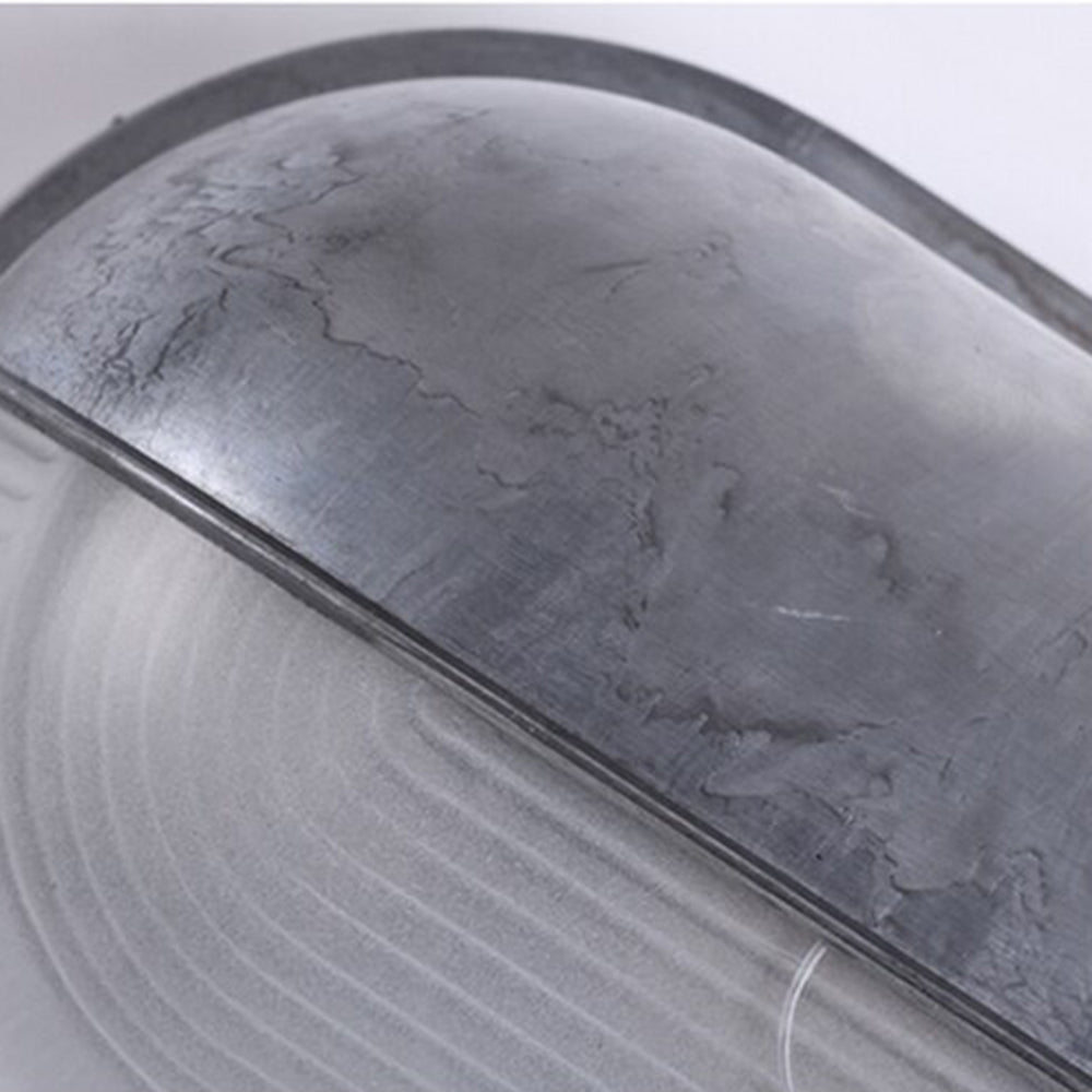 Außenwandleuchte aus Metall und Glas | Oval oder Rund | Silber oder Gold | IP65, Warmweiße LED-Lampe Inklusive