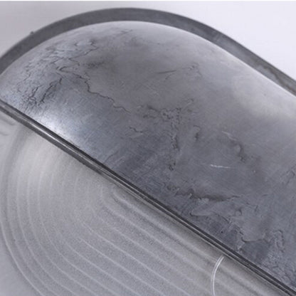 Außenwandleuchte aus Metall und Glas | Oval oder Rund | Silber oder Gold | IP65, Warmweiße LED-Lampe Inklusive