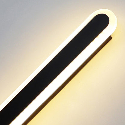 Außenwandleuchte | Lineare LED aus Schwarzem Metall | IP65 mit Bewegungssensor oder Dimmbar | 40–220 cm