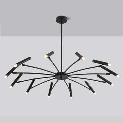 Kronleuchter Linear aus Metall mit Spots | Schwarz oder Weiß | 12, 18 oder 24 Lichter | G9-Leuchtmittel Inklusive