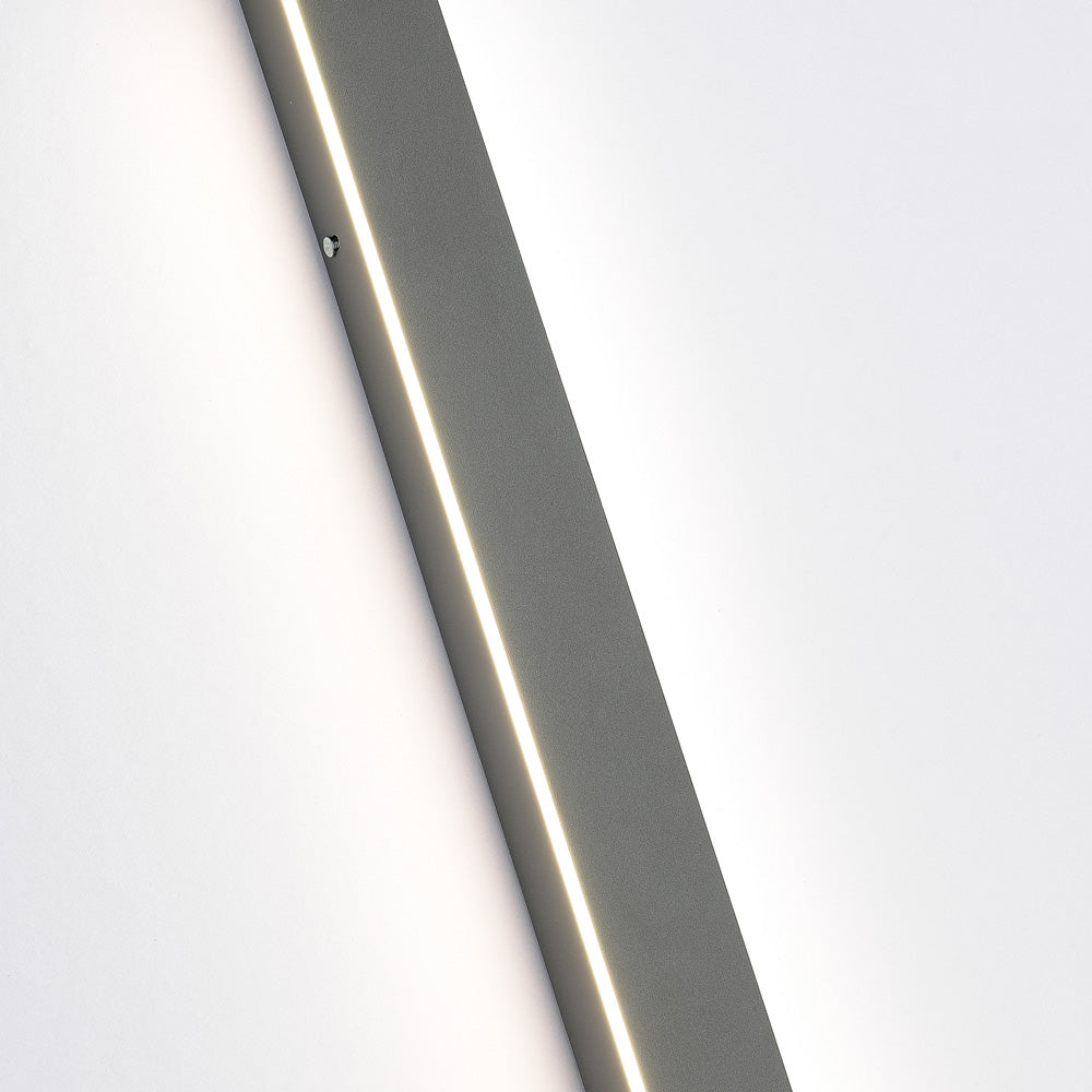 Außenwandleuchte LED Linear | Metall und Acryl in Schwarz oder Zementgrau | IP65 | 30–200 cm mit oder ohne Sensor