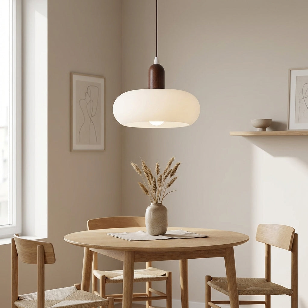 Eldra | Skandinavisk Pendellampa i Trä och Glas