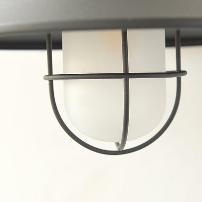 Utomhusvägglampa Industriell Svart | Gallerdesign Metall | E27 Vägglykta | IP44 Vattentålig