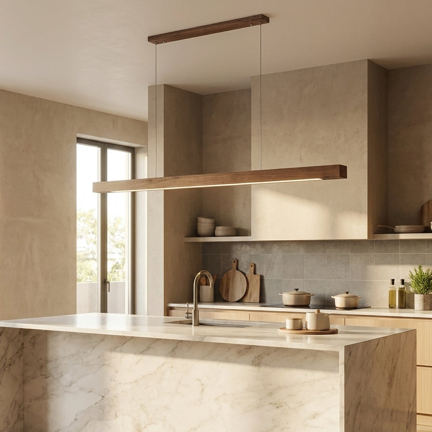 Linor | Linear Pendant Lamp in Solid Wood