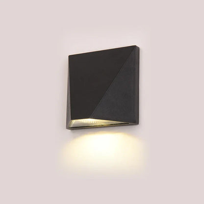 Schwarze LED-Außenwandleuchte 5 W | Kubisches, wasserdichtes Aluminium | IP65 | Moderne Fassadenbeleuchtung