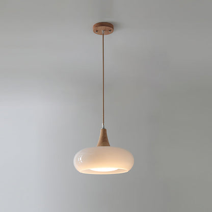 Pendellampa Skandinavisk i Glas och Metall | Orange eller Vit Glasskärm | 1, 2 eller 3 Lampor | E27