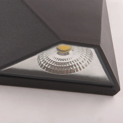 Schwarze LED-Außenwandleuchte 5 W | Kubisches, wasserdichtes Aluminium | IP65 | Moderne Fassadenbeleuchtung