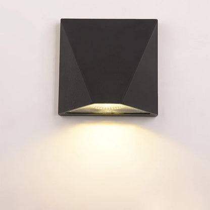 Schwarze LED-Außenwandleuchte 5 W | Kubisches, wasserdichtes Aluminium | IP65 | Moderne Fassadenbeleuchtung