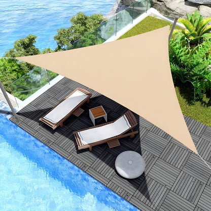 Solsegel Triangel Vattentät | UV-skydd Polyester | Skugga Altan & Pool | 3 Storlekar