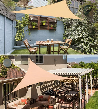 Solsegel Triangel Vattentät | UV-skydd Polyester | Skugga Altan & Pool | 3 Storlekar