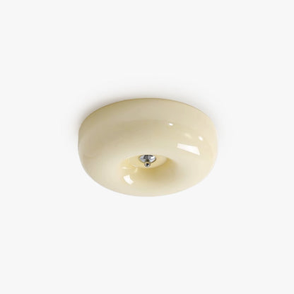 Taklampa Plafond i Glas | Vintage Rund Skärm i 3 Färger | Dimbar LED med 3 Ljusfärger | Ø 32–46 cm