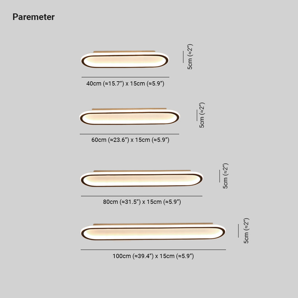 Deckenleuchte LED rechteckig | Schwarz, Gold oder Roségold | 39,9–99,8 cm | Dimmbar oder 3 Lichtfarben