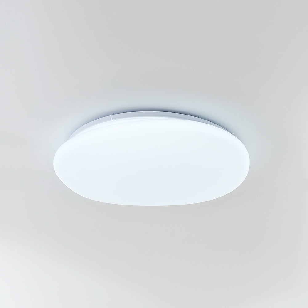 Deckenleuchte LED in Steinform | Weiße Deckenlampe mit unregelmäßig runder Form | 3 Lichtfarben | 3 Größen