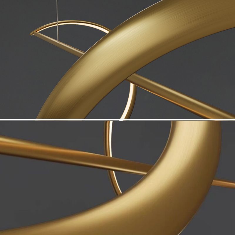 Pendellampa Matbord | Vågformad LED i Guld eller Svart | 3 Färgtemperaturer eller Dimbar | 120–140 cm