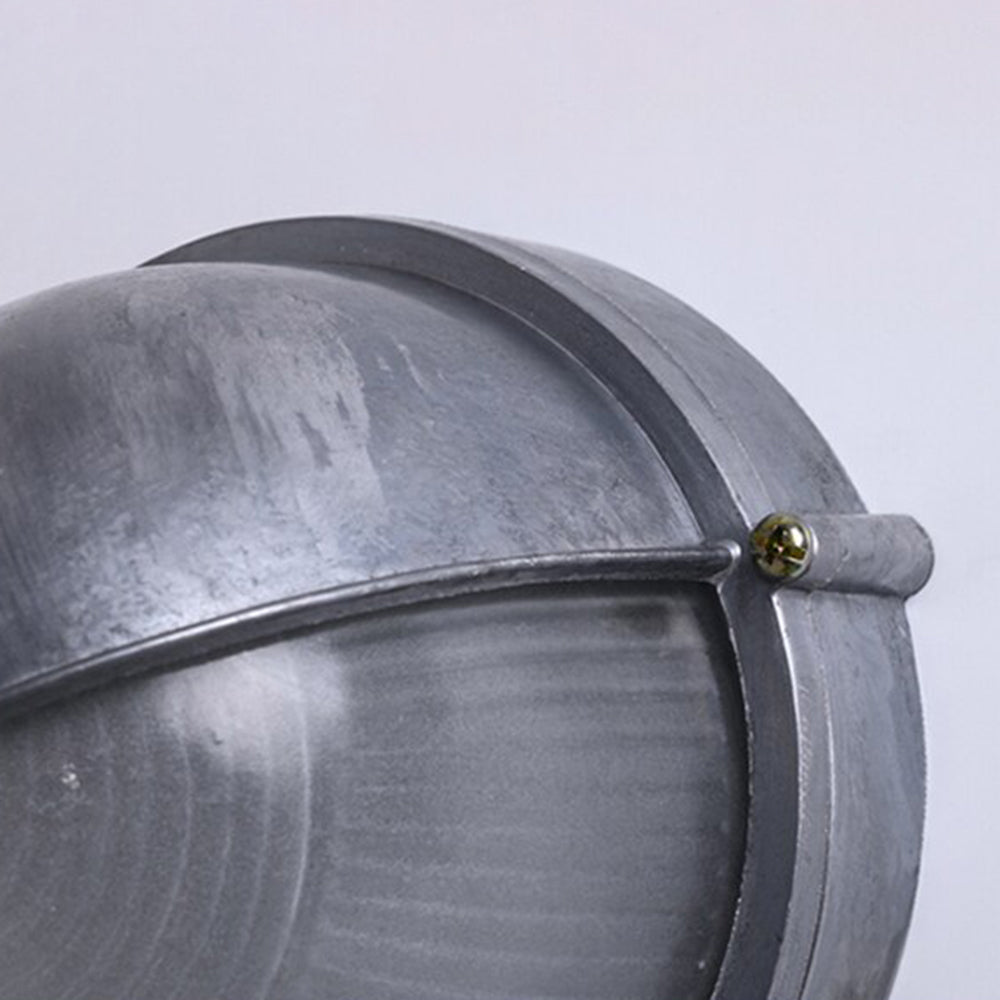 Außenwandleuchte aus Metall und Glas | Oval oder Rund | Silber oder Gold | IP65, Warmweiße LED-Lampe Inklusive