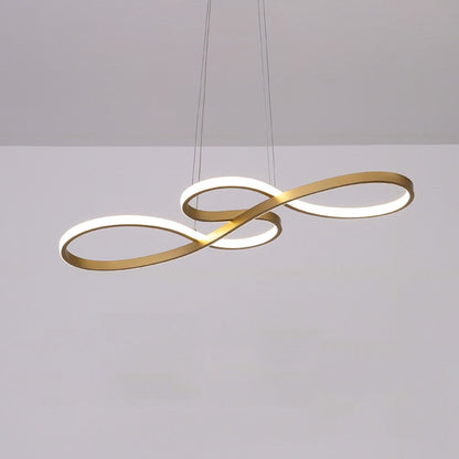 Pendellampa Matbord | Linjär LED Inspirerad av Noter | Svart, Vit eller Guld | 75–100 cm