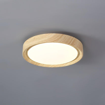 Taklampa i trädekor med akrylskärm | dimbar LED 18–36 W | Ø 28–48 cm | valnöt eller vit ek