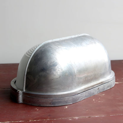 Außenwandleuchte aus Metall und Glas | Oval oder Rund | Silber oder Gold | IP65, Warmweiße LED-Lampe Inklusive