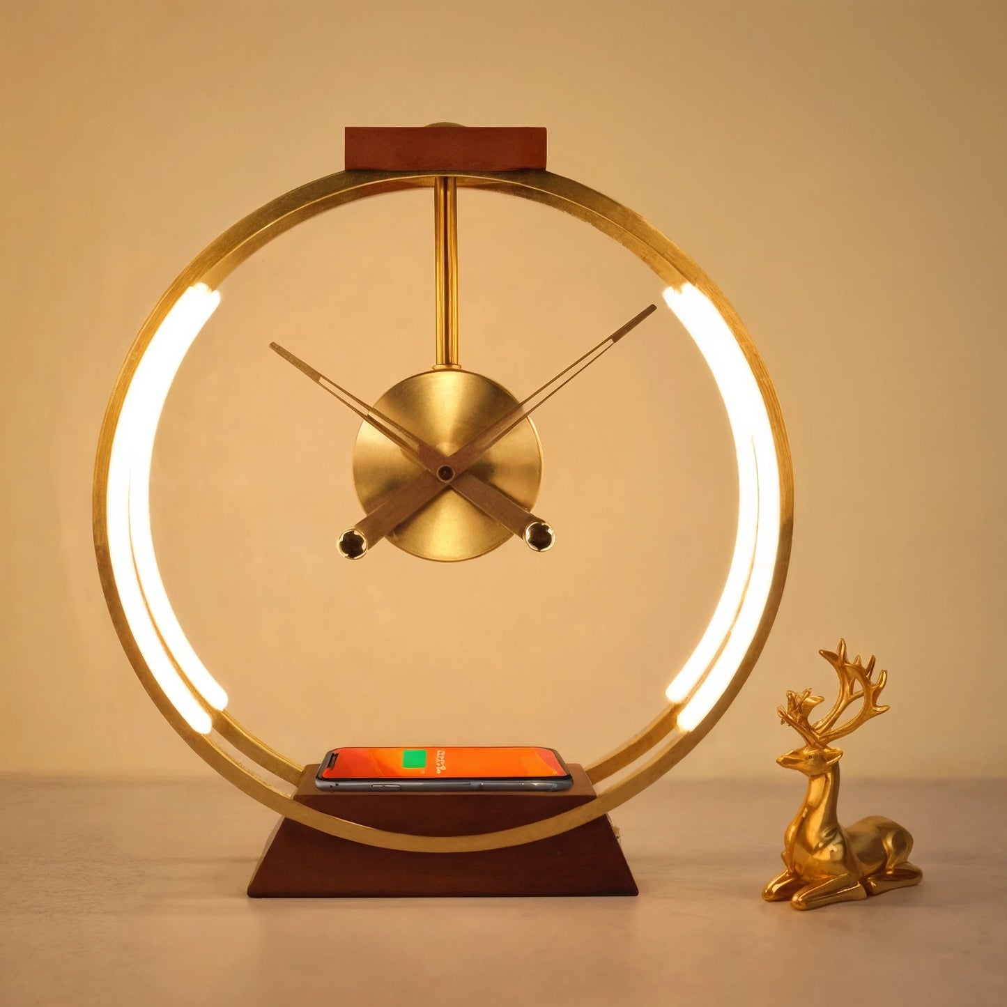 Nordic Clock LED Bordslampa – Minimalistisk Design För Inomhusbruk, Varm Belysning, Perfekt För Nattduksbord Och Skrivbord - 2