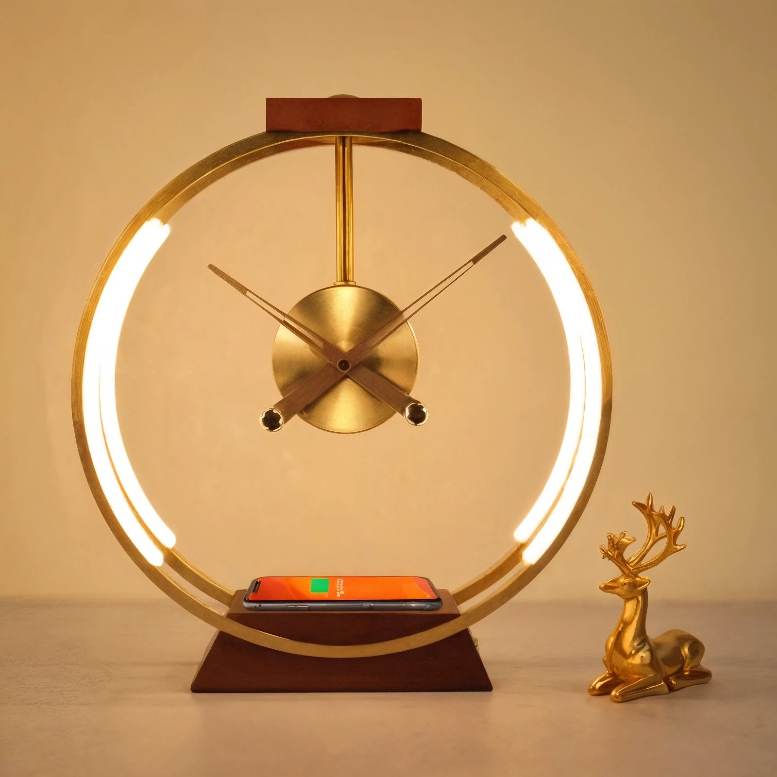 Nordic Clock LED Bordslampa – Minimalistisk Design För Inomhusbruk, Varm Belysning, Perfekt För Nattduksbord Och Skrivbord - 2
