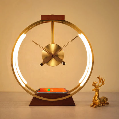 Nordic Clock LED Bordslampa – Minimalistisk Design För Inomhusbruk, Varm Belysning, Perfekt För Nattduksbord Och Skrivbord - 2